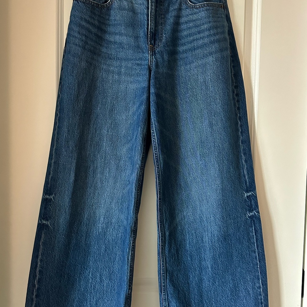 Abercrombie & Fitch Women's Wide-Leg Jeans - Medium Blue Wash